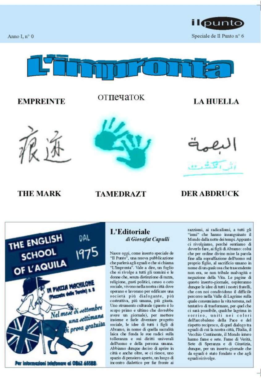 L'Impronta primo numero